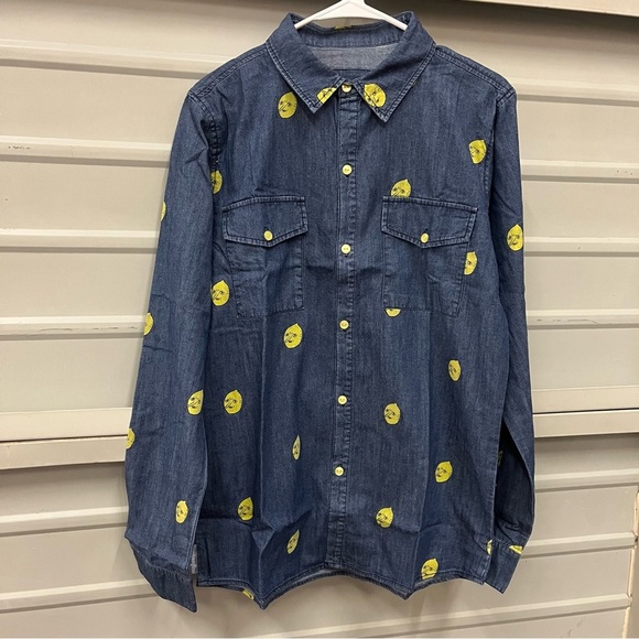 NEW Welovefine Adventure Time Lemon Denim Button Up - Picture 2 of 11